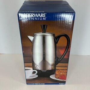 NEW IN BOX -NOS Farberware Millennium Coffee Percolator 4-12 Cup #FCP412